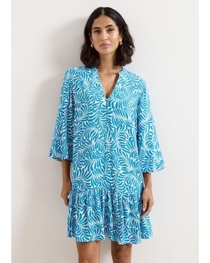 Phase Eight Phoebe Print Swing Dress - Blue