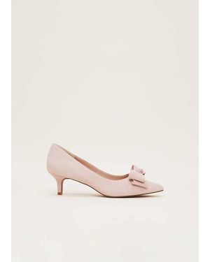 Phase Eight Structured Bow Kitten Heel - Natural
