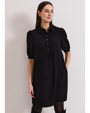 Phase Eight Claudia Button Swing Mini Dress - Black