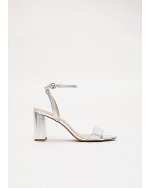 Phase Eight Strappy High Block Heel Sandal - White