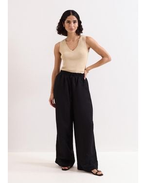 Phase Eight Rowan Linen Blend Pull On Trousers - Blue