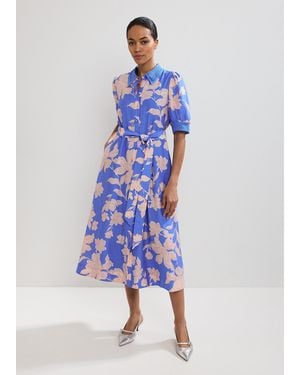 Phase Eight Delphine Floral Shirt Dress - Blue
