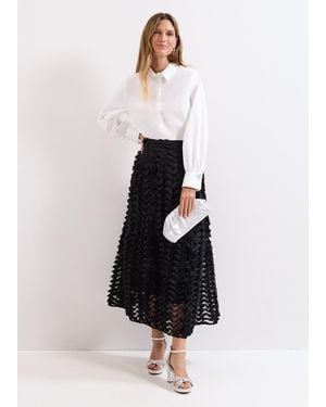Phase Eight Talis Textured Tulle Full Midi Skirt
