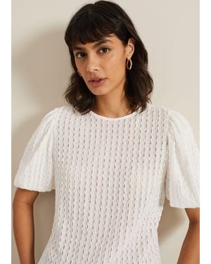 Phase Eight Aurora Textured Top - White