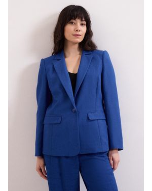 Phase Eight Floette Linen Blend Blazer - Blue