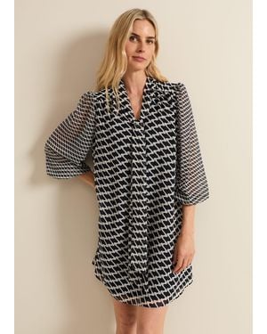 Phase Eight Suki Geo Tunic Mini Dress - Natural