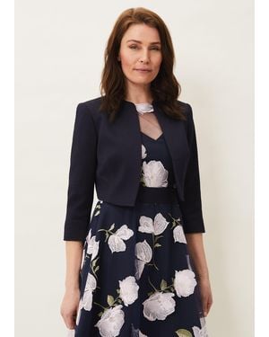 Phase Eight Karlee Textured Occasion Jacket - Blue