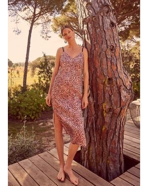 Phase Eight Ellerie Printed Slip Dress - Brown