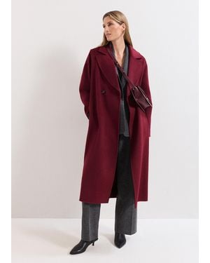 Phase Eight Darcy Double Faced Wool Coat - Red