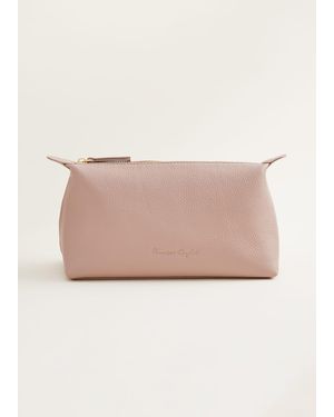 Phase Eight Leather Wash Bag - Pink