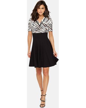 Phase Eight Feden Zebra Print Dress - Black