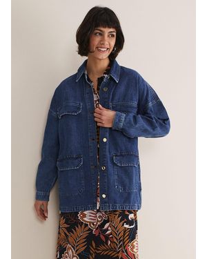 Phase Eight Tianna Oversized Shacket - Blue