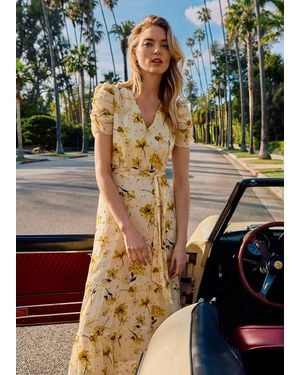 Phase Eight Azalea Fil Coupe Floral Midi Dress - Multicolour