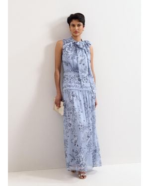 Phase Eight Dakota Silk Maxi Dress - Blue