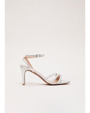 Phase Eight Sparkle Heeled Sandals - Natural