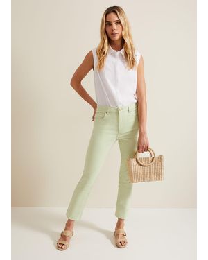 Phase Eight Lindsey Cropped Straight Leg Jeans - Natural