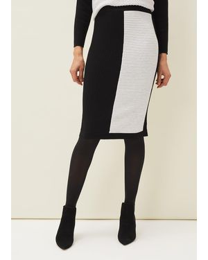 Phase Eight Flo Colourblock Knit Co Ord Skirt - Black