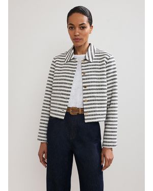 Phase Eight Neave Stripe Jacket - Blue