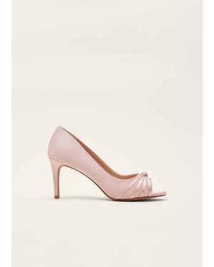 Phase Eight Knot Detail Peep Toe Heels - Pink