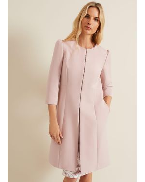Phase Eight Venita Bow Long Jacket - Pink