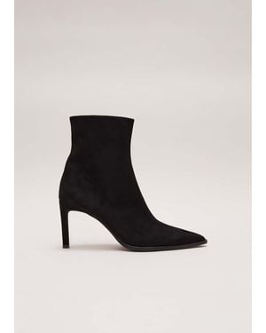 Phase Eight Suede Pointed Heeled Boot - Black
