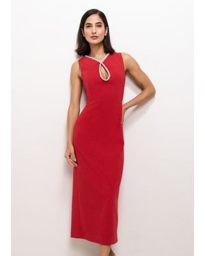 Phase Eight Milia Diamante Maxi Dress - Red