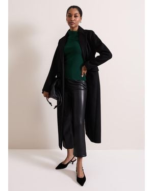 Phase Eight Mya Pu Crop Trousers - Natural