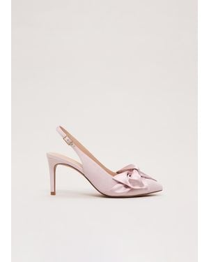 Phase Eight Twist Front Slingback Heeled Shoes - Pink