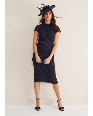 Phase Eight Aurora Lace Dress - Blue