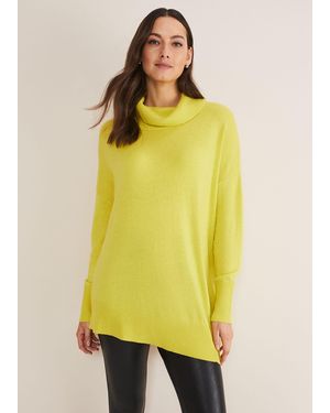 Phase Eight Maltia Asymmetric Hem Jumper - Yellow