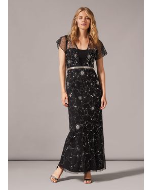 Phase Eight Anabella Beaded Maxi Dress - Black