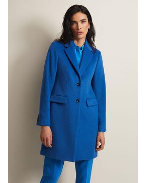 Phase Eight Lydia Wool Smart Coat - Blue