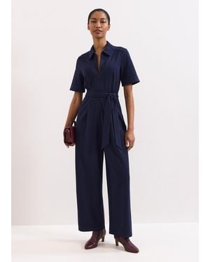 Phase Eight Tabitha Ponte Zip Jumpsuit - Blue