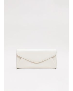 Phase Eight Leather Clutch Bag - White