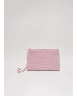 Phase Eight Stitch Detail Clutch Bag - Pink