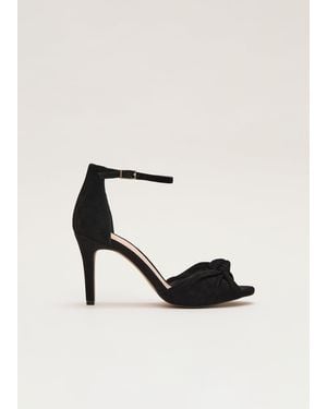 Phase Eight Suede Knotted Sandal - White