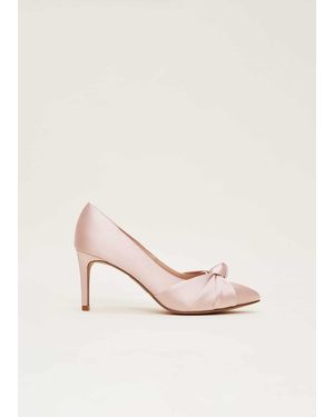 Phase Eight Satin Knot Front Court Shoe - Natural