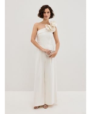 Phase Eight Tali One Shoulder Jumpsuit - White