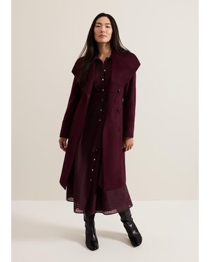 Phase Eight Nicci Belted Wool Coat - Red