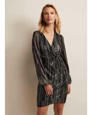 Phase Eight Laylin Sparkly Mini Dress - Brown