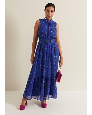 Phase Eight Petite Sofia Print Maxi Dress - Blue