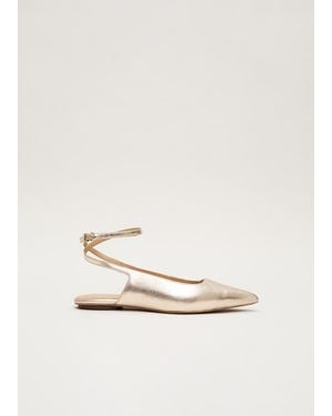 Phase Eight Ankle Strap Flat Shoes - Natural
