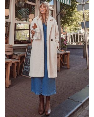Phase Eight Libbie Longline Teddy Coat - Brown