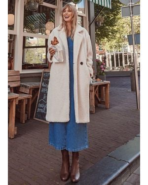 Phase Eight Libbie Longline Teddy Coat - Brown