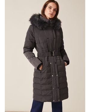 Phase Eight Leona Long Puffer Coat - Grey