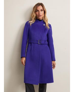 Phase Eight Susanna Wool Coat - Purple