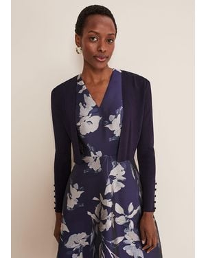 Phase Eight Adah Knitted Jacket - Blue