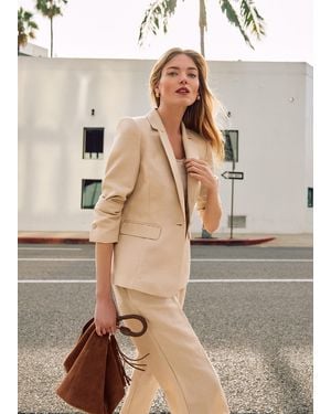 Phase Eight Elena Linen Blend Blazer - Natural
