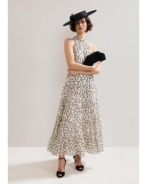 Phase Eight Nita Spot Tiered Maxi Dress - Natural