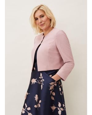 Phase Eight Maya Cropped Occasion Jacket - Blue